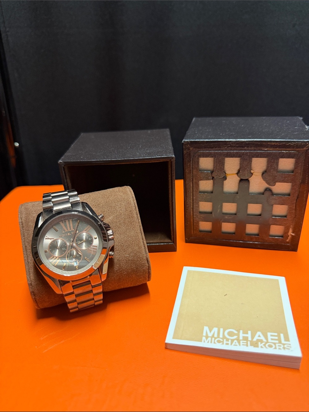 Michael Kors Rose Gold-Tone Chronograph Bracelet Watch